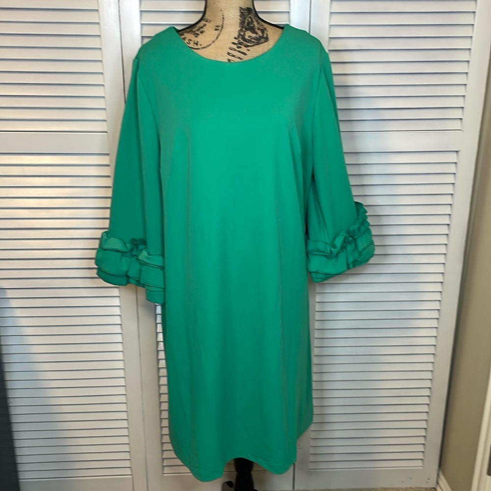 NWT Maree Pour Toi 3/4 Sleeve Green Dress - Sz 20